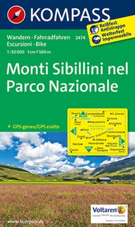 Carta escursionistica n. 2474. Monti Sibillini nel parco nazionale 1:50.000 - Librerie.coop