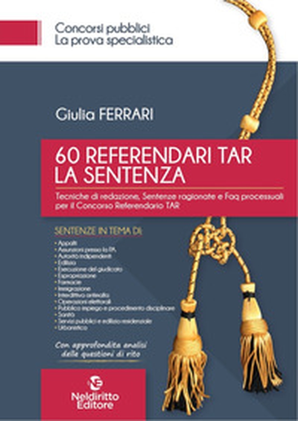60 referendari TAR. La sentenza - Librerie.coop 60 referendari TAR. La sentenza - Librerie.coop