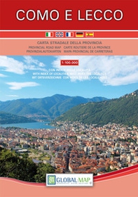 Como-Lecco. Carta stradale della provincia 1:100.000 (cm 62,5x74,0) - Librerie.coop