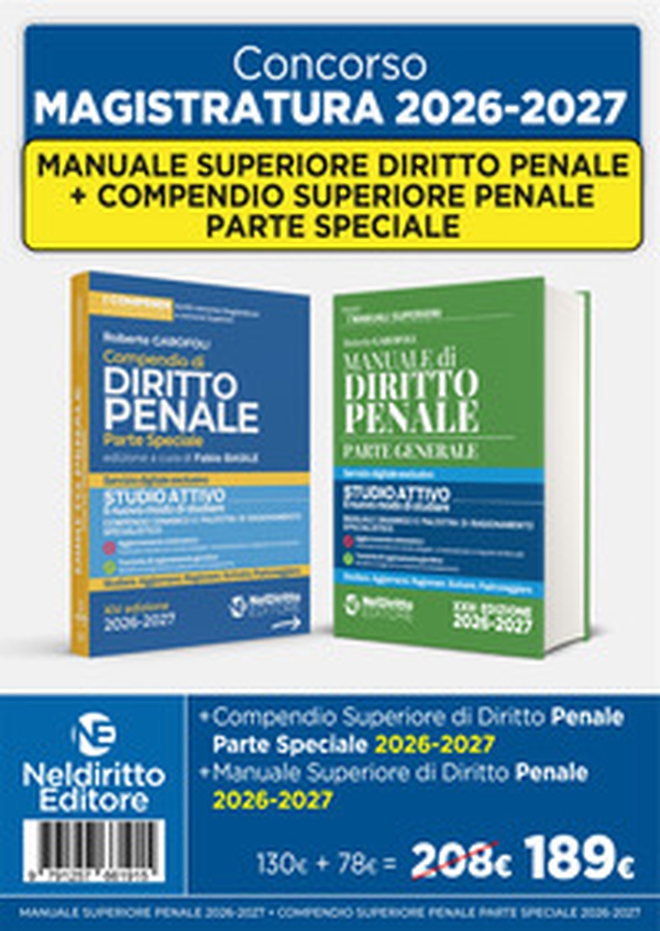Kit diritto penale: Manuale superiore + Compendio superiore parte speciale 2026-2027 - Librerie.coop