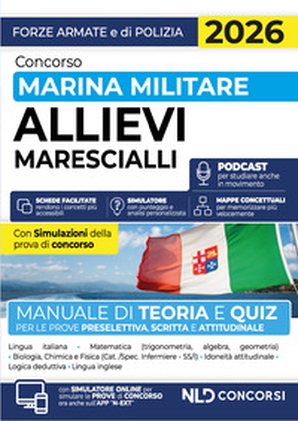 Concorso allievi marescialli Marina Militare 2026. Manuale di teoria e quiz - Librerie.coop