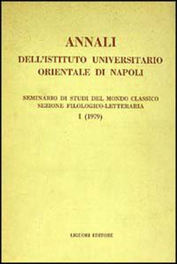 Annali dell'Istituto universitario orientale di Napoli - Librerie.coop Annali dell'Istituto universitario orientale di Napoli - Librerie.coop