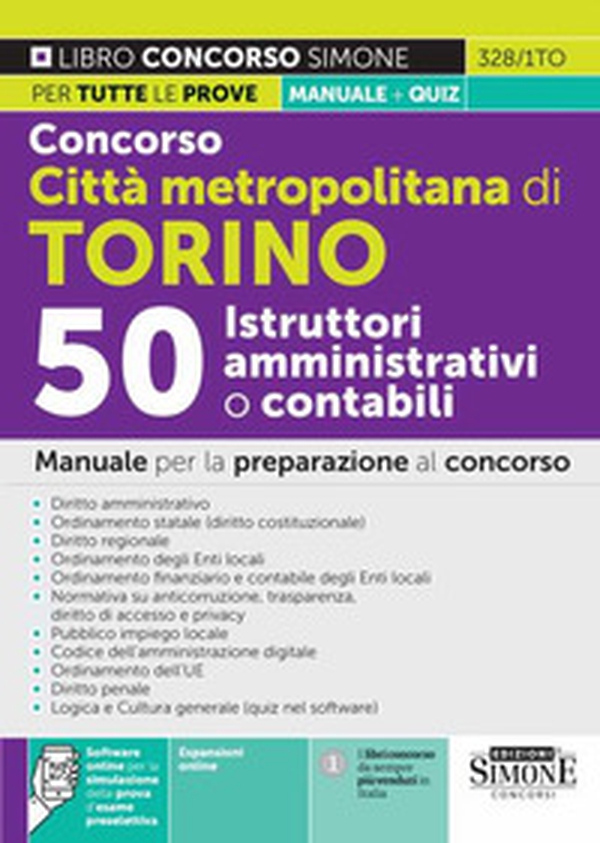 Concorso città metropolitana di Torino 50 Istruttori amministrativi o contabili. Manuale per la preparazione al concorso - Librerie.coop Concorso città metropolitana di Torino 50 Istruttori amministrativi o contabili. Manuale per la preparazione al concorso - Librerie.coop