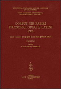 Corpus dei papiri filosofici greci e latini. Testi e lessico nei papiri di cultura greca e latina - Vol. 4\2 - Librerie.coop