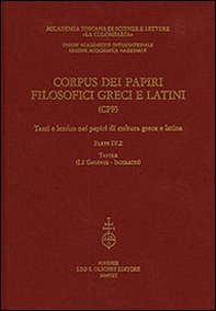 Corpus dei papiri filosofici greci e latini. Testi e lessico nei papiri di cultura greca e latina - Vol. 4\2 - Librerie.coop