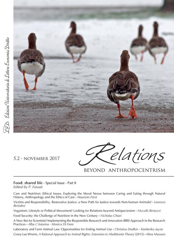 Relations. Beyond Anthropocentrism. Vol. 5, No. 2 (2017). Food: shared life: Part II - Librerie.coop Relations. Beyond Anthropocentrism. Vol. 5, No. 2 (2017). Food: shared life: Part II - Librerie.coop