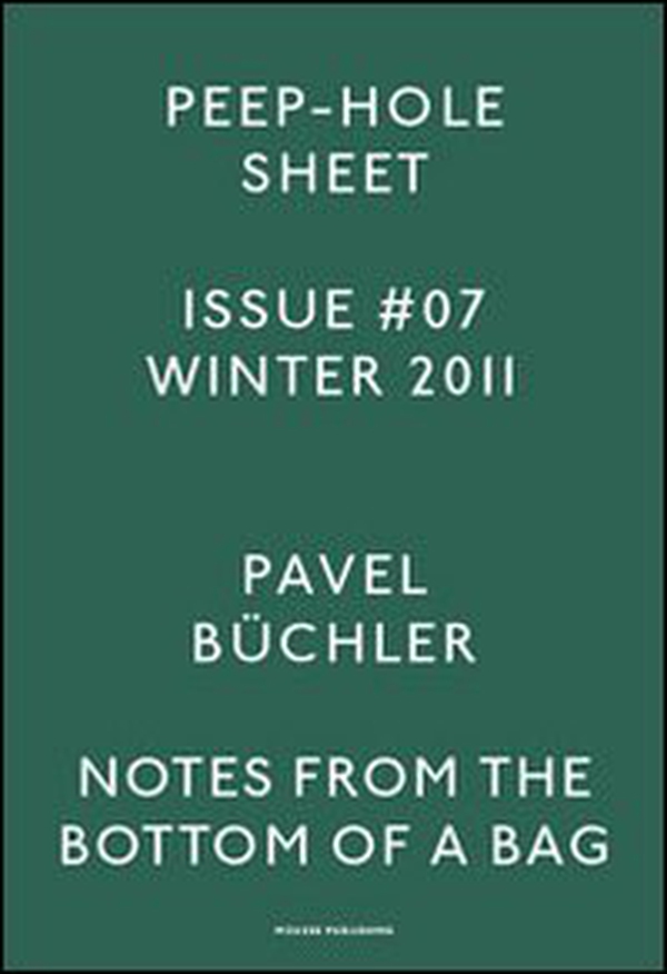 Pavel Büchler. Peep-Hole Sheet - Vol. 7 - Librerie.coop Pavel Büchler. Peep-Hole Sheet - Vol. 7 - Librerie.coop