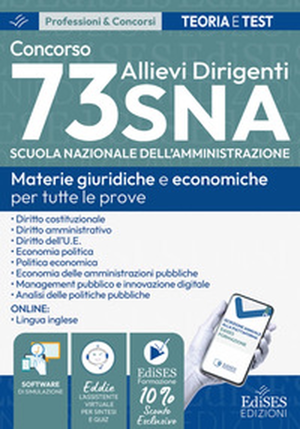 Concorso 73 Allievi dirigenti SNA-Manuale Teoria e test per tutte le prove di selezione - Librerie.coop