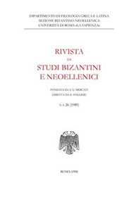 Rivista di studi bizantini e neoellenici - Vol. 26 - Librerie.coop