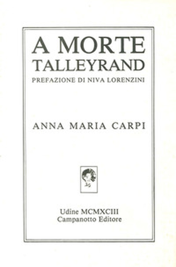 A morte Talleyrand - Librerie.coop A morte Talleyrand - Librerie.coop