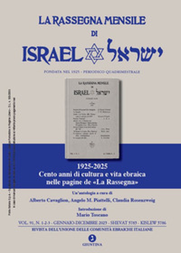 La rassegna mensile di Israel - Vol. 91 - Librerie.coop