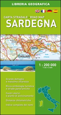 Sardegna. Carta stradale 1:200.000 - Librerie.coop