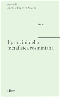 I principi della metafisica rosminiana - Librerie.coop
