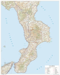Calabria. Carta stradale della regione 1:250.000 (carta murale plastificata stesa con aste cm 86x108) - Librerie.coop