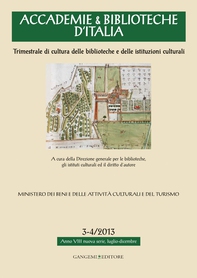 Accademie & Biblioteche d'Italia 3-4/2013 - Librerie.coop Accademie & Biblioteche d'Italia 3-4/2013 - Librerie.coop