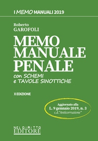 Memo manuale penale con schemi e tavole sinottiche - Librerie.coop