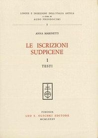 Le iscrizioni sudpicene - Vol. 1 - Librerie.coop Le iscrizioni sudpicene - Vol. 1 - Librerie.coop