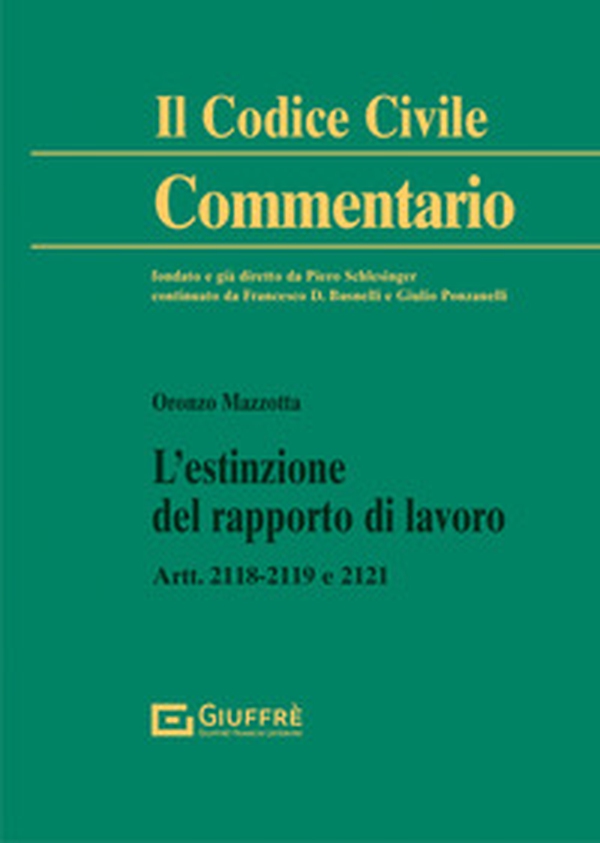 L'estinzione del rapporto di lavoro - Librerie.coop L'estinzione del rapporto di lavoro - Librerie.coop