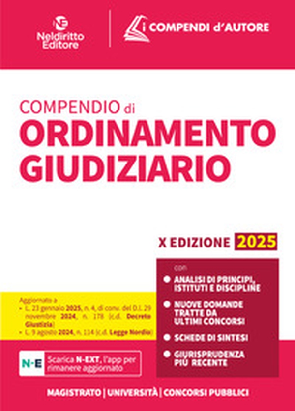 Compendio di ordinamento giudiziario 2025 - Librerie.coop Compendio di ordinamento giudiziario 2025 - Librerie.coop