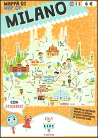 Mappa di Milano illustrata. Ediz. italiana e inglese - Librerie.coop