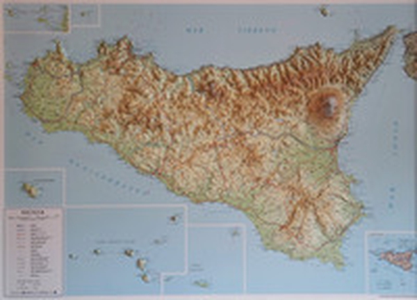Sicilia 1:350.000 (carta in rilievo senza cornice) - Librerie.coop Sicilia 1:350.000 (carta in rilievo senza cornice) - Librerie.coop