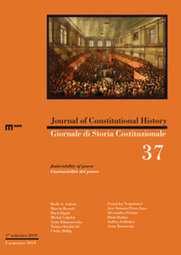 Giornale di storia Costituzionale-Journal of Constitutional history - Vol. 37 - Librerie.coop Giornale di storia Costituzionale-Journal of Constitutional history - Vol. 37 - Librerie.coop