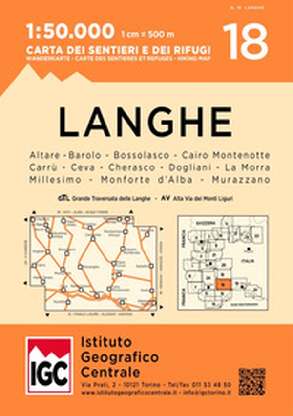 Carta n. 18 Langhe meridionali 1:50.000. Carta dei sentieri e dei rifugi - Librerie.coop Carta n. 18 Langhe meridionali 1:50.000. Carta dei sentieri e dei rifugi - Librerie.coop