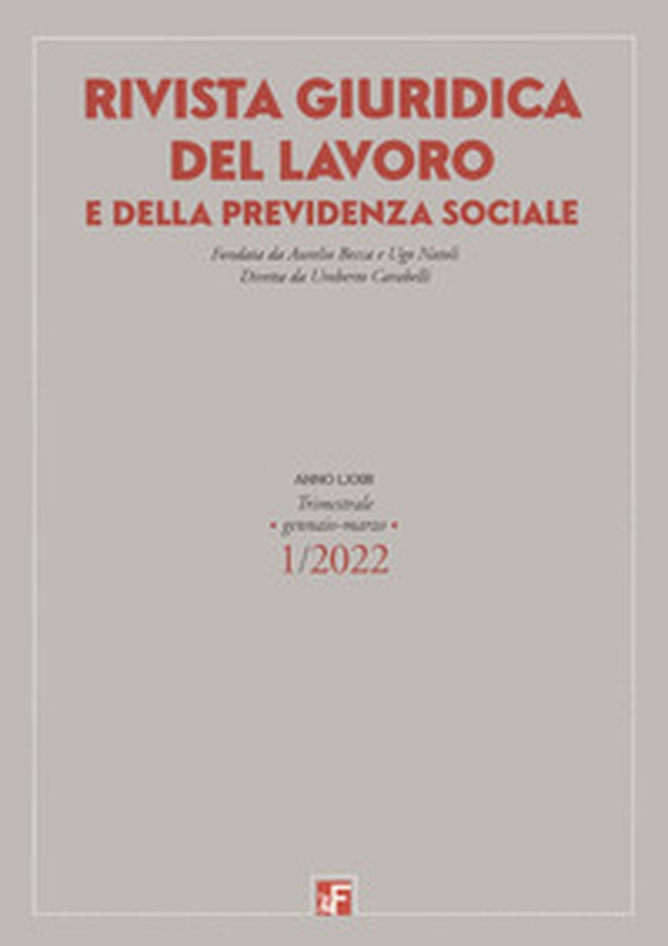 Rivista giuridica del lavoro e della previdenza sociale - Vol. 1 - Librerie.coop Rivista giuridica del lavoro e della previdenza sociale - Vol. 1 - Librerie.coop