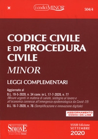 Codice civile e di procedura civile. Leggi complementari. Ediz. minor - Librerie.coop
