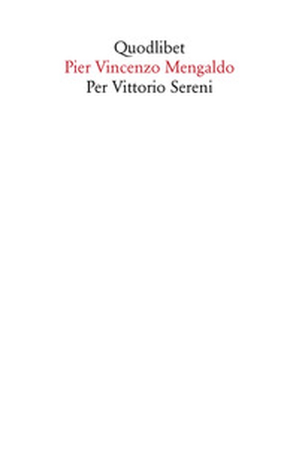Per Vittorio Sereni - Librerie.coop Per Vittorio Sereni - Librerie.coop