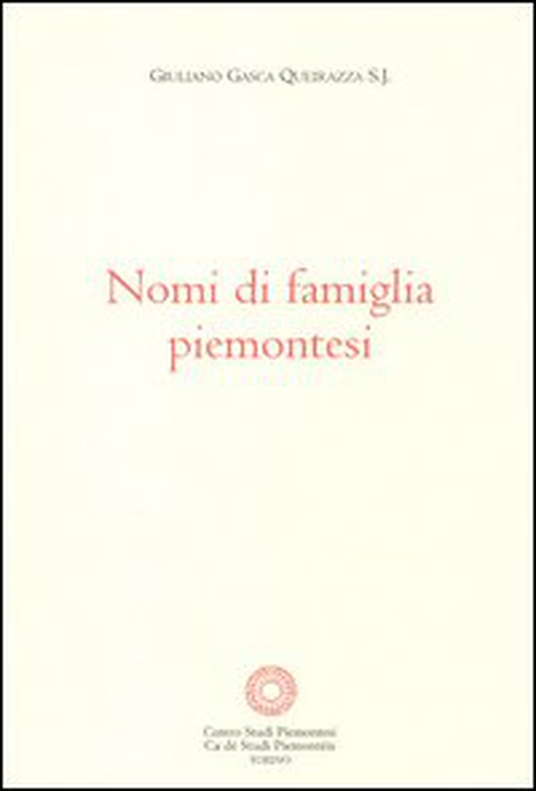 Nomi di famiglia piemontesi - Librerie.coop