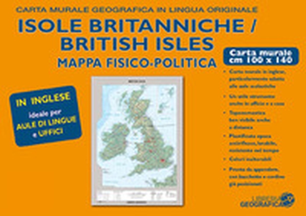 British Isles. Carta murale geografica. Scala 1 : 1 000 000 - Librerie.coop British Isles. Carta murale geografica. Scala 1 : 1 000 000 - Librerie.coop