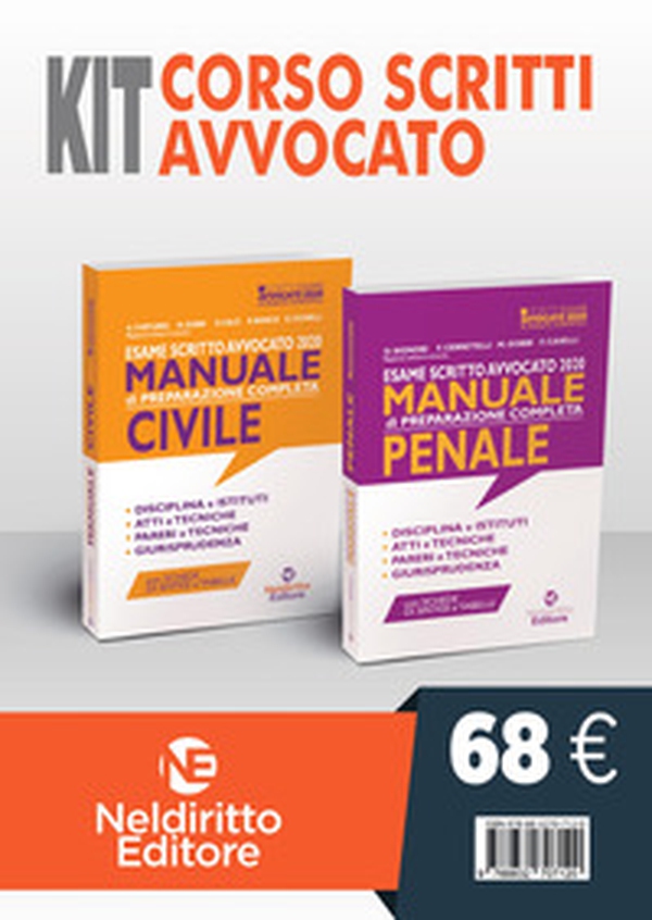 Corso scritti avvocato 2020. Kit: Manuale di preparazione completa. Penale-Manuale di preparazione completa. Civile - Librerie.coop Corso scritti avvocato 2020. Kit: Manuale di preparazione completa. Penale-Manuale di preparazione completa. Civile - Librerie.coop