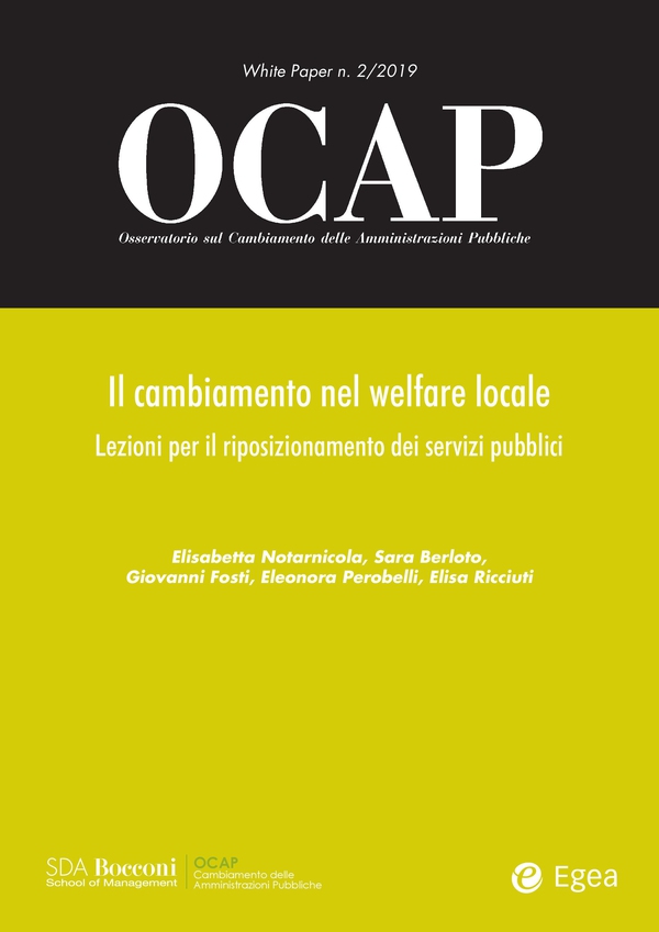 OCAP 2.2019. Il cambiamento nel welfare locale - Librerie.coop OCAP 2.2019. Il cambiamento nel welfare locale - Librerie.coop