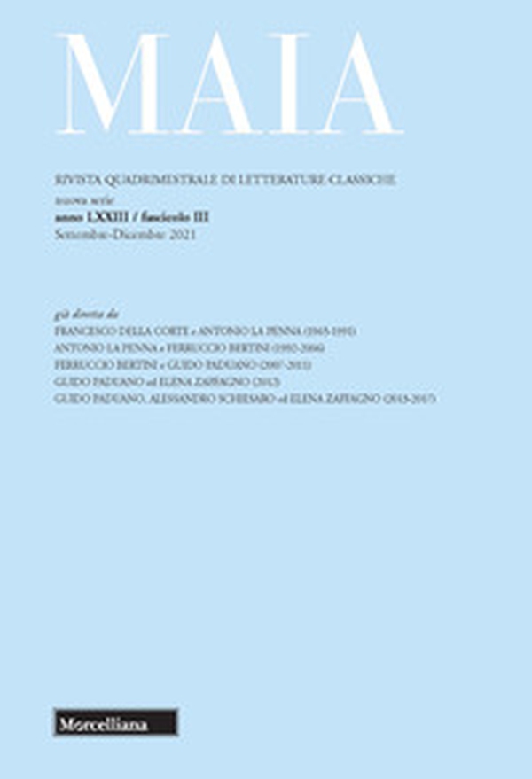 Maia. Rivista di letterature classiche - Librerie.coop Maia. Rivista di letterature classiche - Librerie.coop