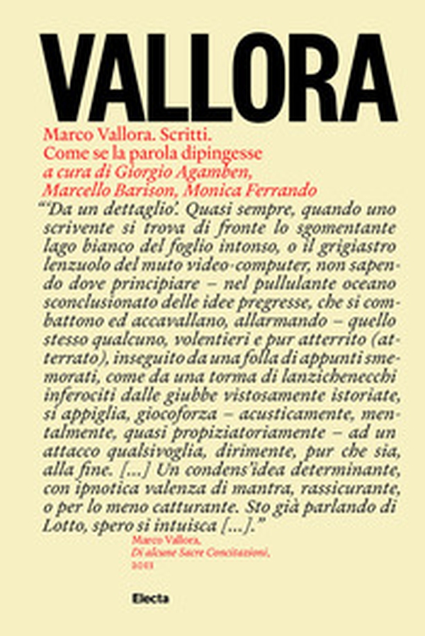 Marco Vallora. Scritti. Come se la parola dipingesse - Librerie.coop Marco Vallora. Scritti. Come se la parola dipingesse - Librerie.coop