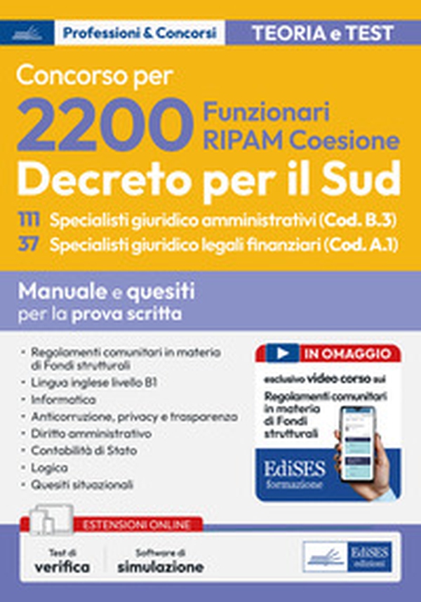 Concorso RIPAM. 111 specialisti giuridico amministrativi per Regioni, città metropolitane ed enti locali e 37 specialisti giuridico legali finanziari. Manuale e quesiti per la prova scritta - Librerie.coop Concorso RIPAM. 111 specialisti giuridico amministrativi per Regioni, città metropolitane ed enti locali e 37 specialisti giuridico legali finanziari. Manuale e quesiti per la prova scritta - Librerie.coop