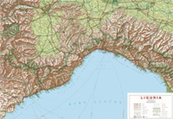 Liguria 1:350.000 (carta in rilievo con cornice) - Librerie.coop Liguria 1:350.000 (carta in rilievo con cornice) - Librerie.coop