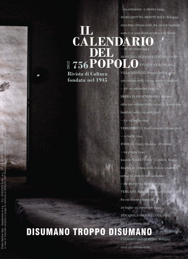 Il Calendario del Popolo n.756 "Disumano troppo disumano" - Librerie.coop Il Calendario del Popolo n.756 "Disumano troppo disumano" - Librerie.coop