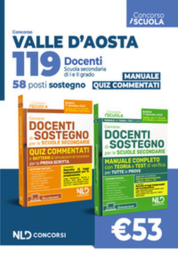 Concorso 119 docenti Valle d'Aosta. 58 posti Sostegno. Manuale + Quiz - Librerie.coop Concorso 119 docenti Valle d'Aosta. 58 posti Sostegno. Manuale + Quiz - Librerie.coop