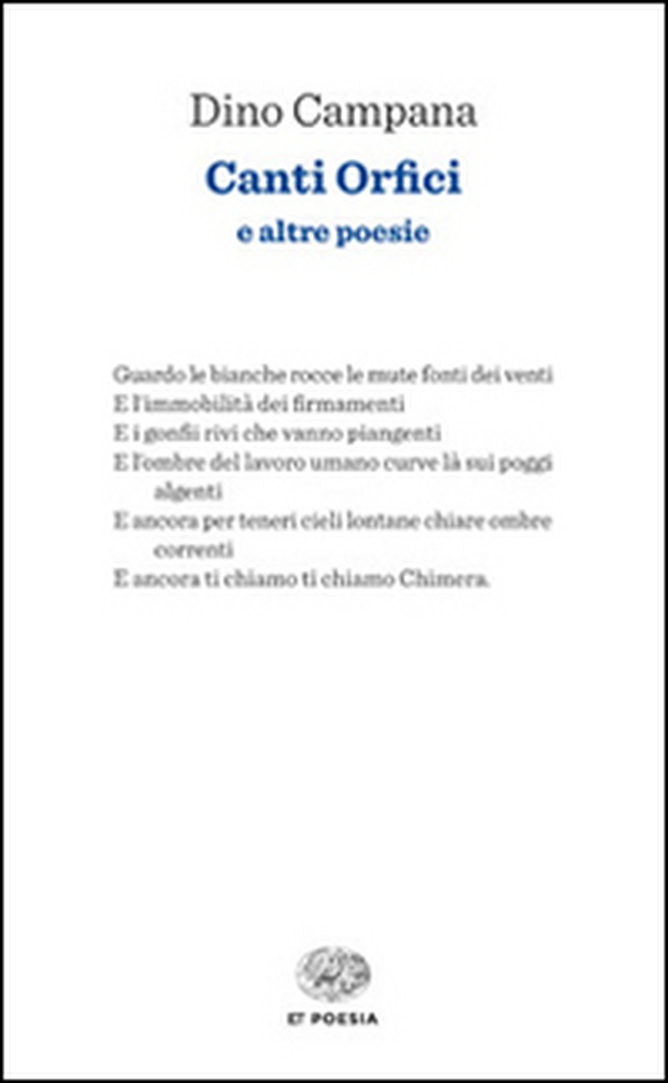 Canti orfici - Librerie.coop Canti orfici - Librerie.coop