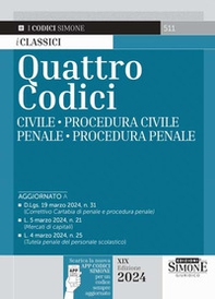 Quattro codici: Civile-Procedura civile-Penale-Procedura penale - Librerie.coop