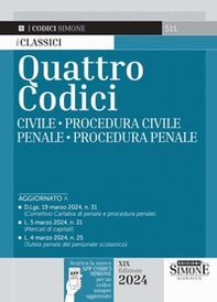 Quattro codici: Civile-Procedura civile-Penale-Procedura penale - Librerie.coop Quattro codici: Civile-Procedura civile-Penale-Procedura penale - Librerie.coop