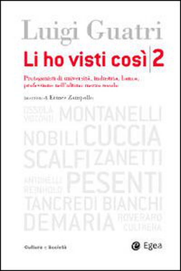 Li ho visti così. Protagonisti di università, industria, banca, professione nell'ultimo mezzo secolo - Vol. 2 - Librerie.coop Li ho visti così. Protagonisti di università, industria, banca, professione nell'ultimo mezzo secolo - Vol. 2 - Librerie.coop