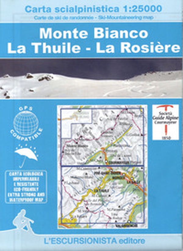 Carta scialpinistica 1:25.000. Monte Bianco-La Thuile-La Rosière. Ediz. italiana, inglese, francese e tedesca - Librerie.coop Carta scialpinistica 1:25.000. Monte Bianco-La Thuile-La Rosière. Ediz. italiana, inglese, francese e tedesca - Librerie.coop