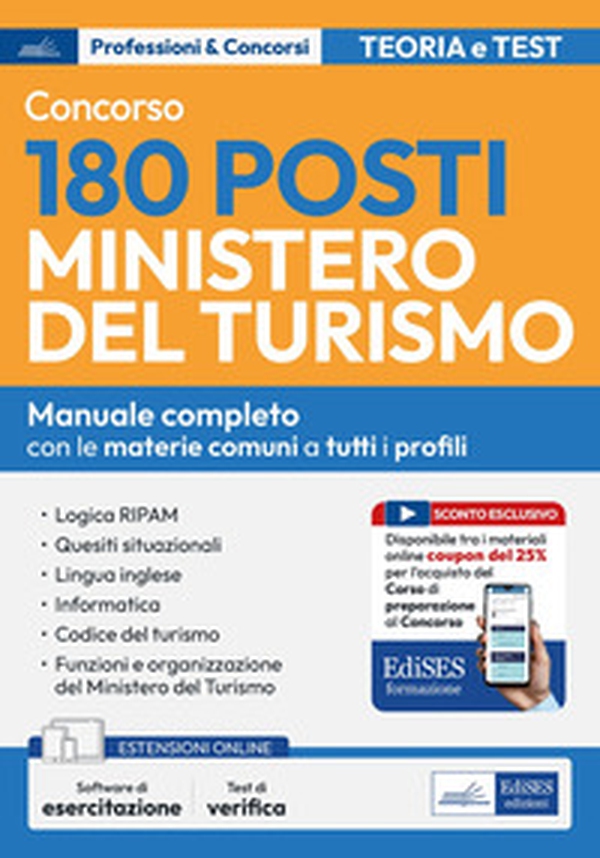 Concorso 180 posti Ministero del turismo. Manuale completo - Librerie.coop Concorso 180 posti Ministero del turismo. Manuale completo - Librerie.coop