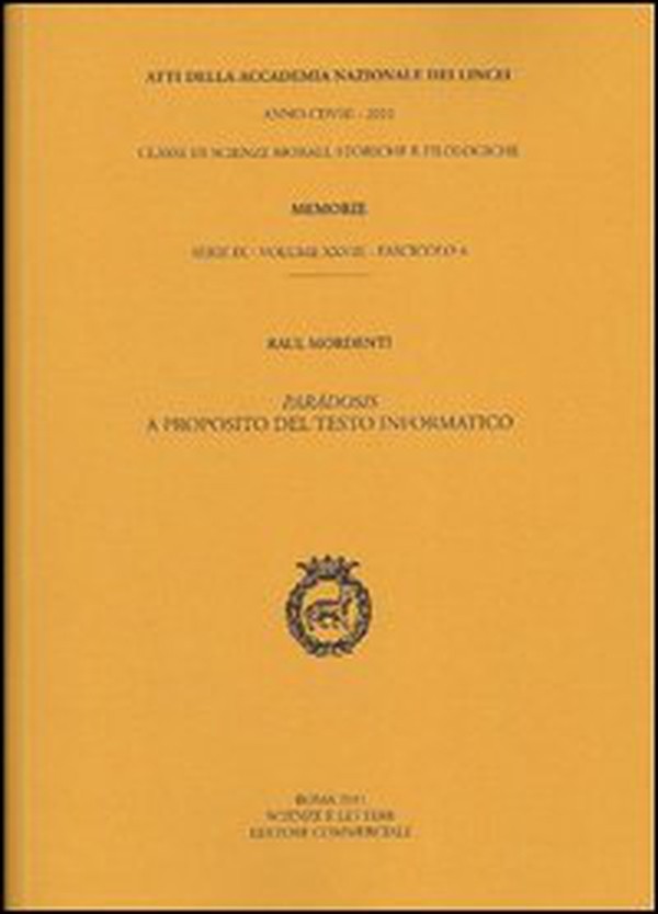 Parádosis. A proposito del testo informatico - Librerie.coop
