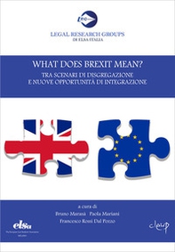 What does Brexit mean? Tra scenari di disgregazione e nuove opportunità di integrazione - Librerie.coop