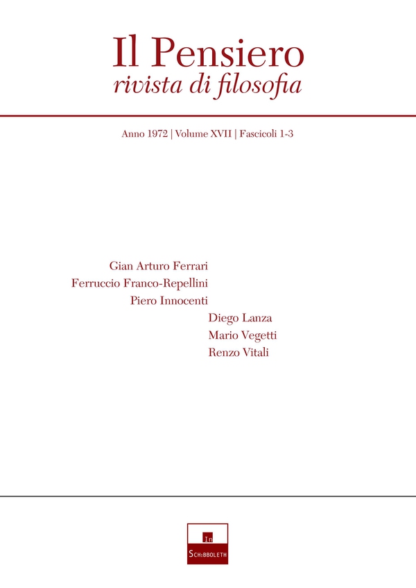 Il Pensiero (1972/1-3) - Librerie.coop Il Pensiero (1972/1-3) - Librerie.coop