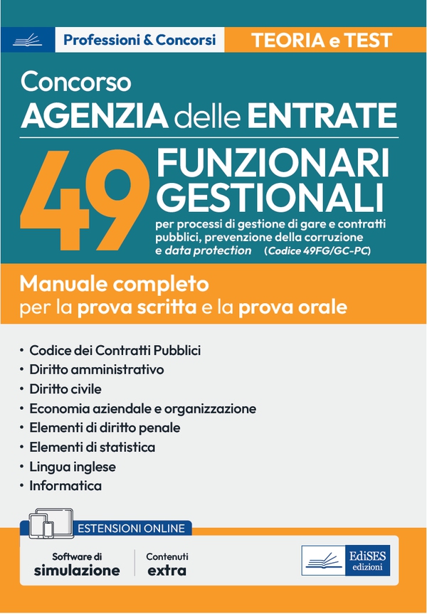 Concorso Agenzia delle Entrate-49 Funzionari gestionali (Codice 49FG/GC-PC) - Librerie.coop Concorso Agenzia delle Entrate-49 Funzionari gestionali (Codice 49FG/GC-PC) - Librerie.coop